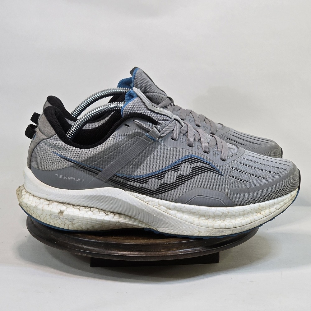 Saucony Tempus‎ Shoes Mens Size 10 Grey Blue Running Sneakers Athletic S20721-15